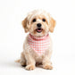 Large Pet Bandana Scarf Pink Gingham Triangle Bib for Dogs and Cats Neckerchief