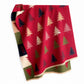 Christmas Tree Print Oversized Scarf Holiday Winter Wrap with Fringe Edge 70.8*25.6 Inches