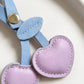 2-Piece Womens Padded Bag Charm with Hanging Strap and Stitched Detail