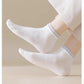 3-Pack Ribbed Ankle Socks with Contrast Color Cuffs Soft Cotton Stretch Design