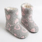 Fuzzy Heart Slipper Boots