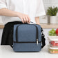 Dual Compartment Insulated Lunch Bag with Adjustable Shoulder Strap