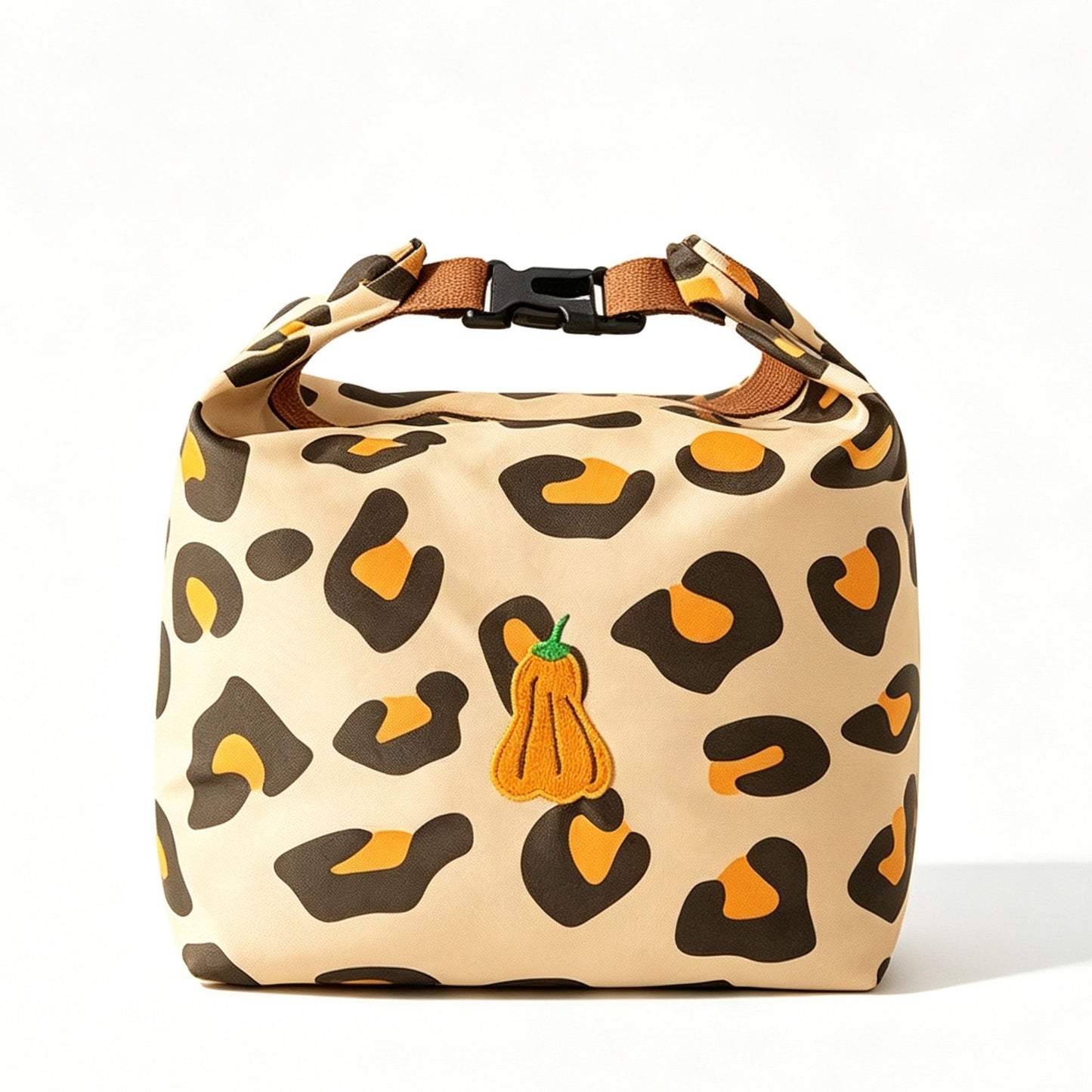 Foldable Insulated Lunch Bag Large Capacity Roll Top Lunch Tote with Buckle Closure
