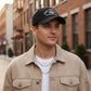 Cotton Baseball Cap with Embroidered Lettering Adjustable Strap Back