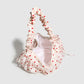 Polka Dot Ruched Shoulder Bag with Soft Slouchy Shape