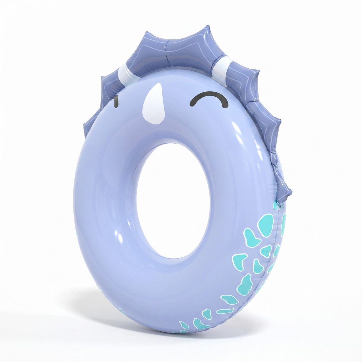 Kids Inflatable Fish Pool Ring with Fins and Cartoon Face