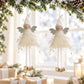 2pk Lace Angel Christmas Tree Ornaments