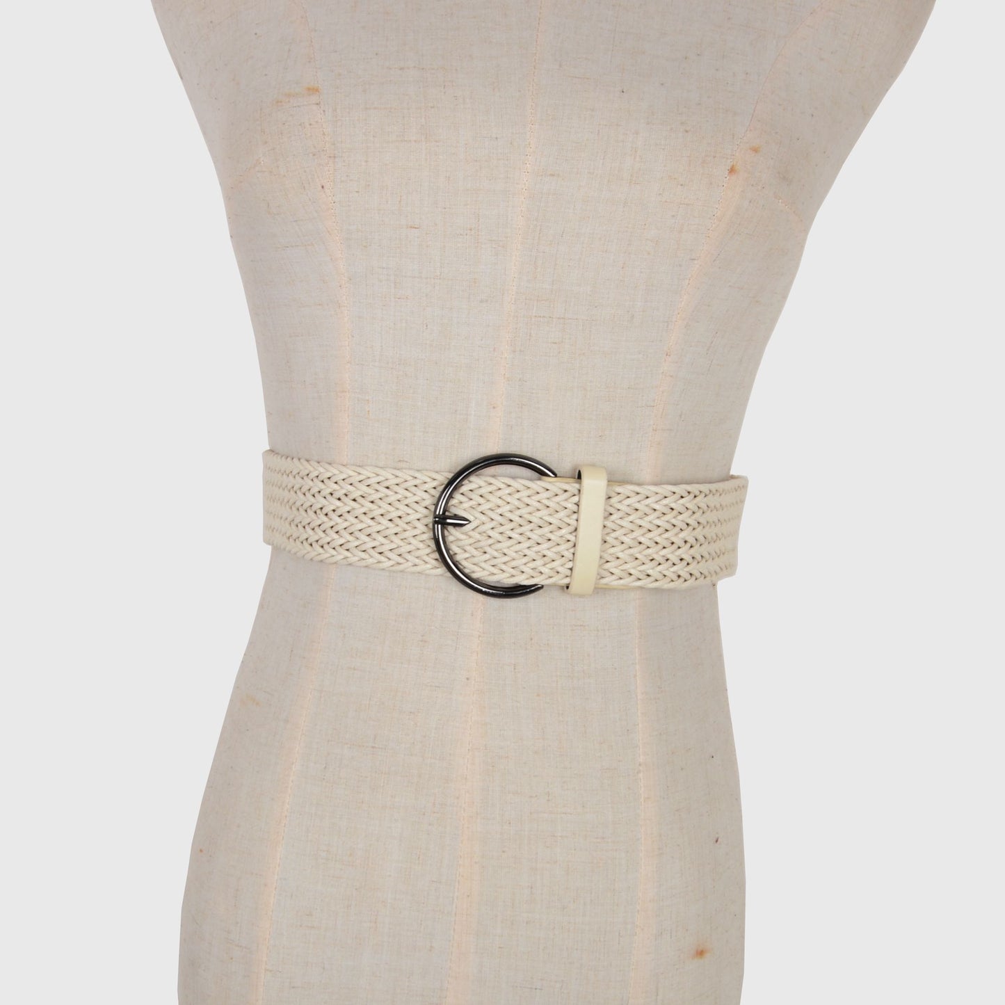 Chic Woven Womens Belt with Alloy Buckle