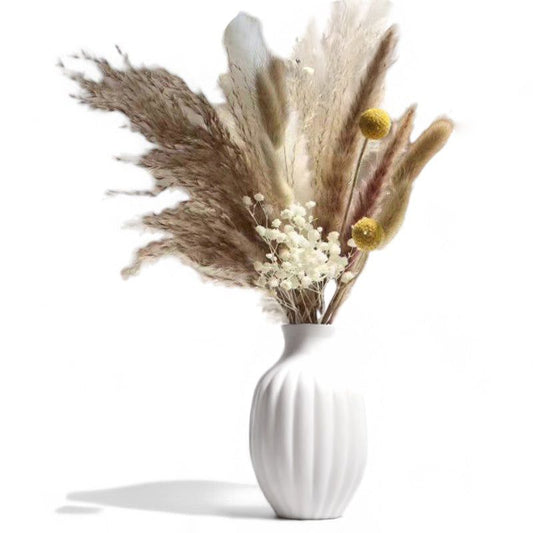 Neutral Dried Pampas Grass and Billy Balls Floral Arrangement