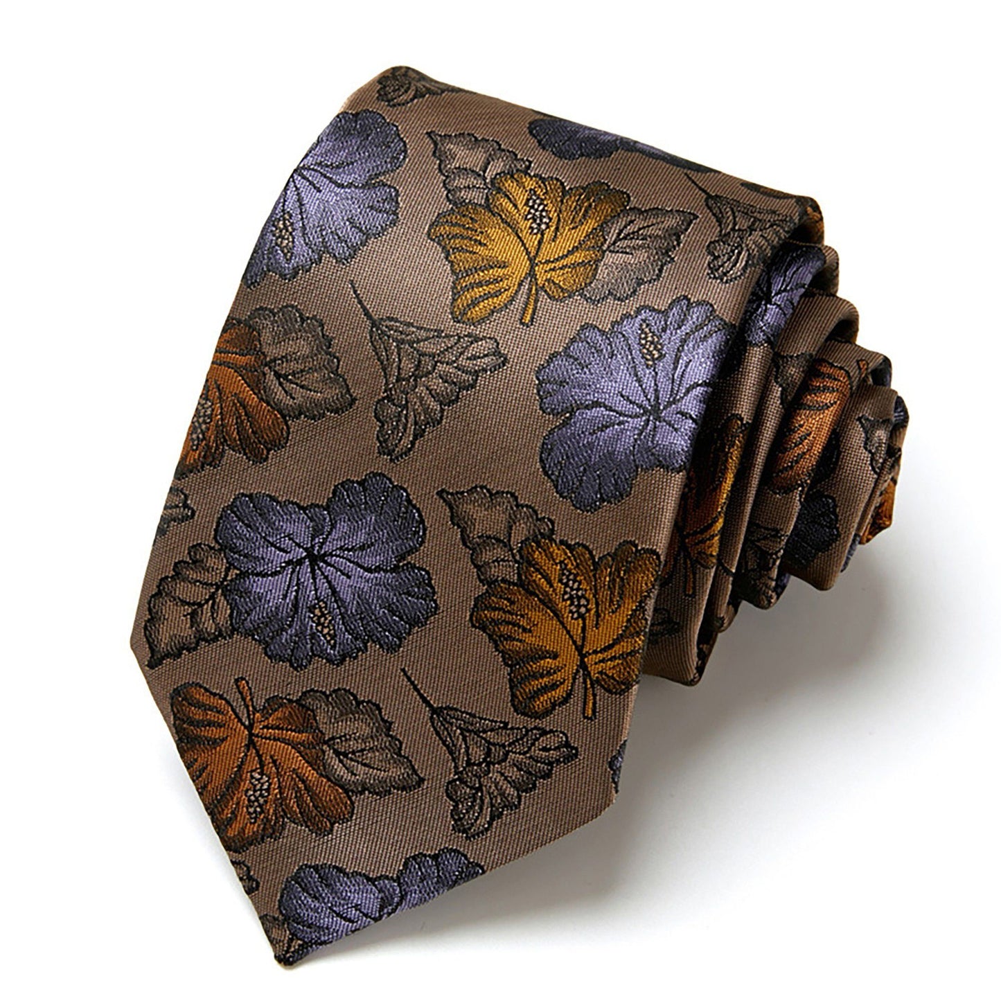 Men's Paisley Tie Gift Set with Matching Pocket Square Cufflinks and Silver Tie Clip