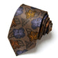 Men's Paisley Tie Gift Set with Matching Pocket Square Cufflinks and Silver Tie Clip
