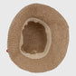 Straw Bucket Hat with Cherry Embellishments