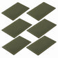 6 Piece Faux Leather Placemat Set Waterproof Heat Resistant Table Mats with Gold Trim Border