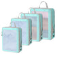 Travel Packing Cubes Set with Mesh Front Panel Zipper Storage Bags Lightweight Luggage Organizer Multi Size Set