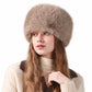 Faux Fur Pillbox Hat Soft Plush Brimless Winter Fashion Cap