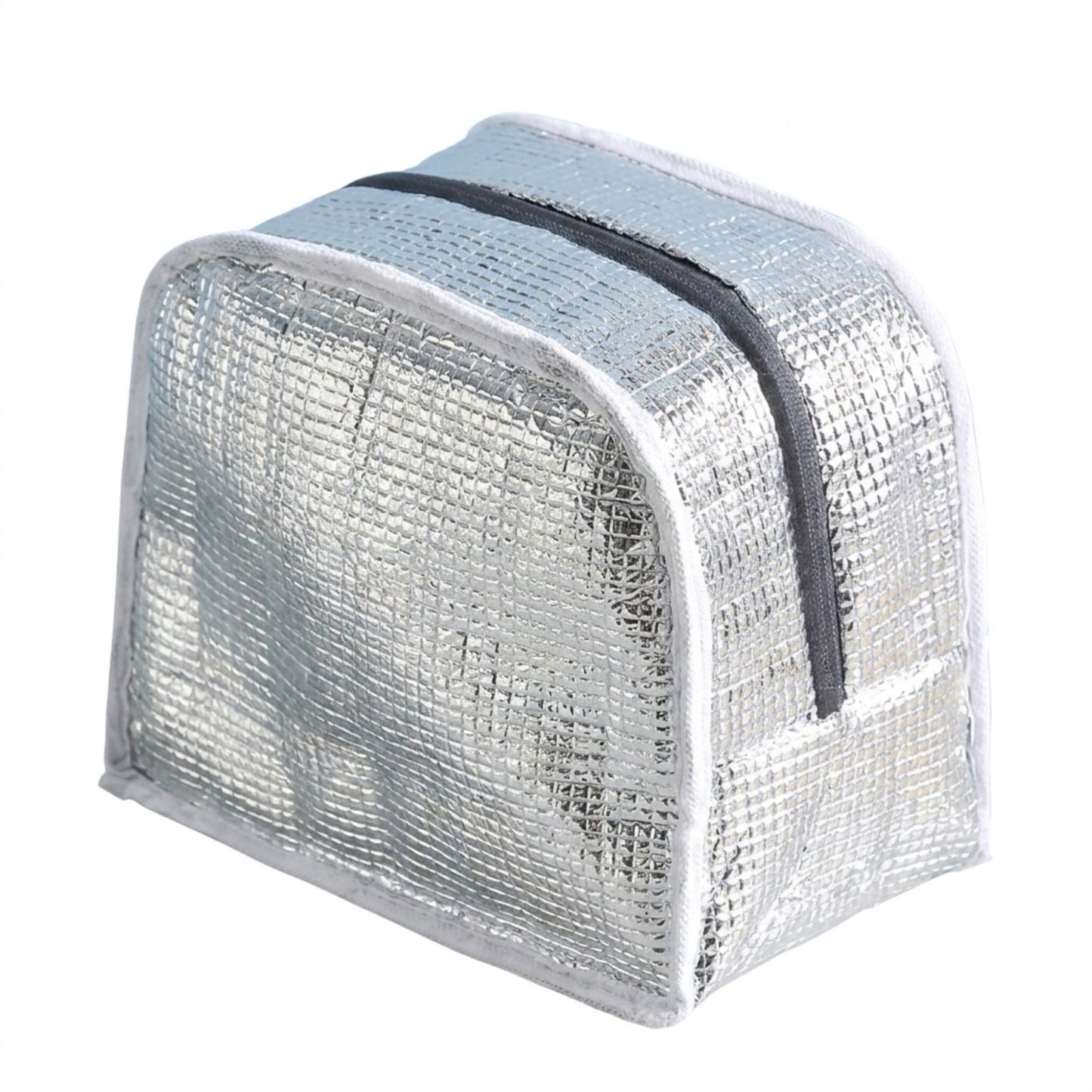 Checkered Insulated Lunch Bag Reusable Zipper Tote with Front Pocket