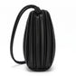 Pleated Crossbody Bucket Bag with Long Shoulder Strap and Gathered Top 7.5x8.5x3.5in