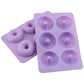 2-Piece Silicone Donut Baking Mold with 6 Round Ring Cavities