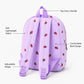 Printed Ribbed Mini Backpack with Front Pocket