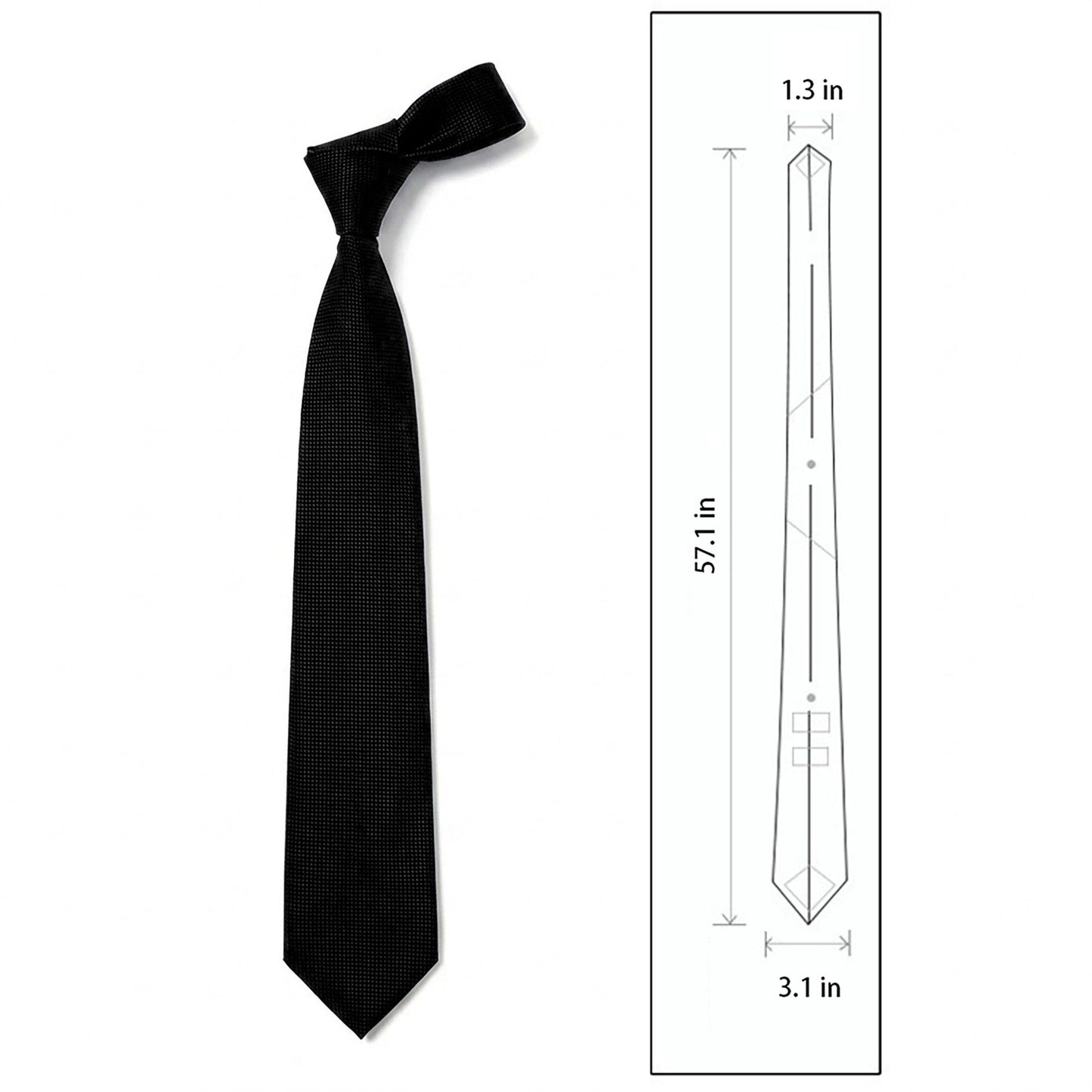 Men's Micro Dot Texture Tie Fine Woven Pattern Necktie Subtle Solid Look 57 Inch Length 3.1 Inch Width Formal Business Accessory
