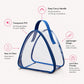 Clear Triangular Lunch Bag with Zipper Closure and Top Handle