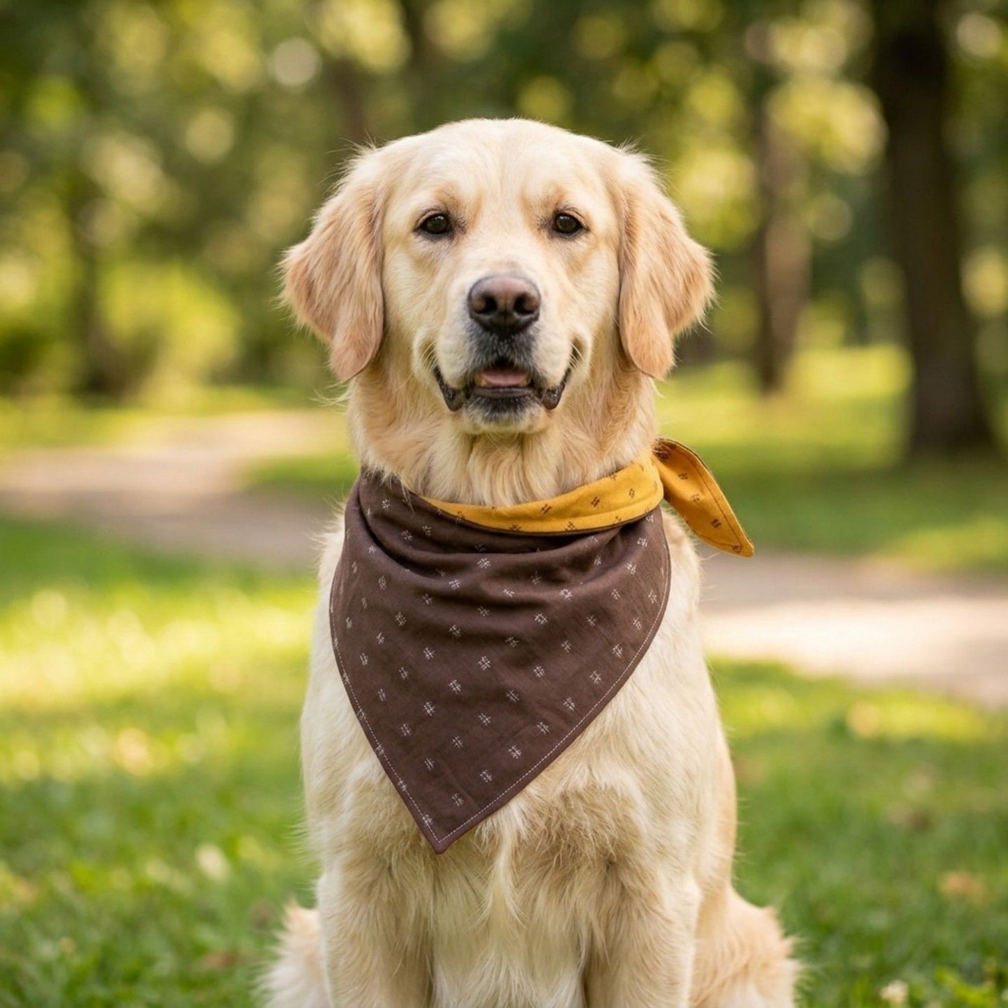 Pet Bandana Collar Soft Adjustable Classic Print Scarf with Tie Closure Everyday Neckwear