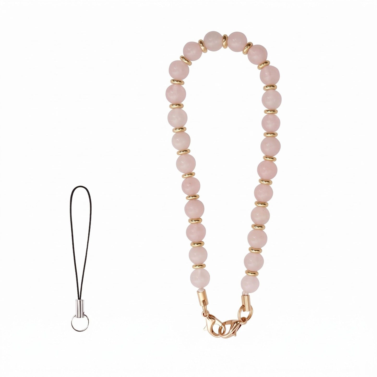 Beaded Wrist Strap with Clasps for Phones and Bags