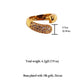 Women's Open Cuff Ring with Crystal Accents - Adjustable Luxury for Daily & Special Occasions