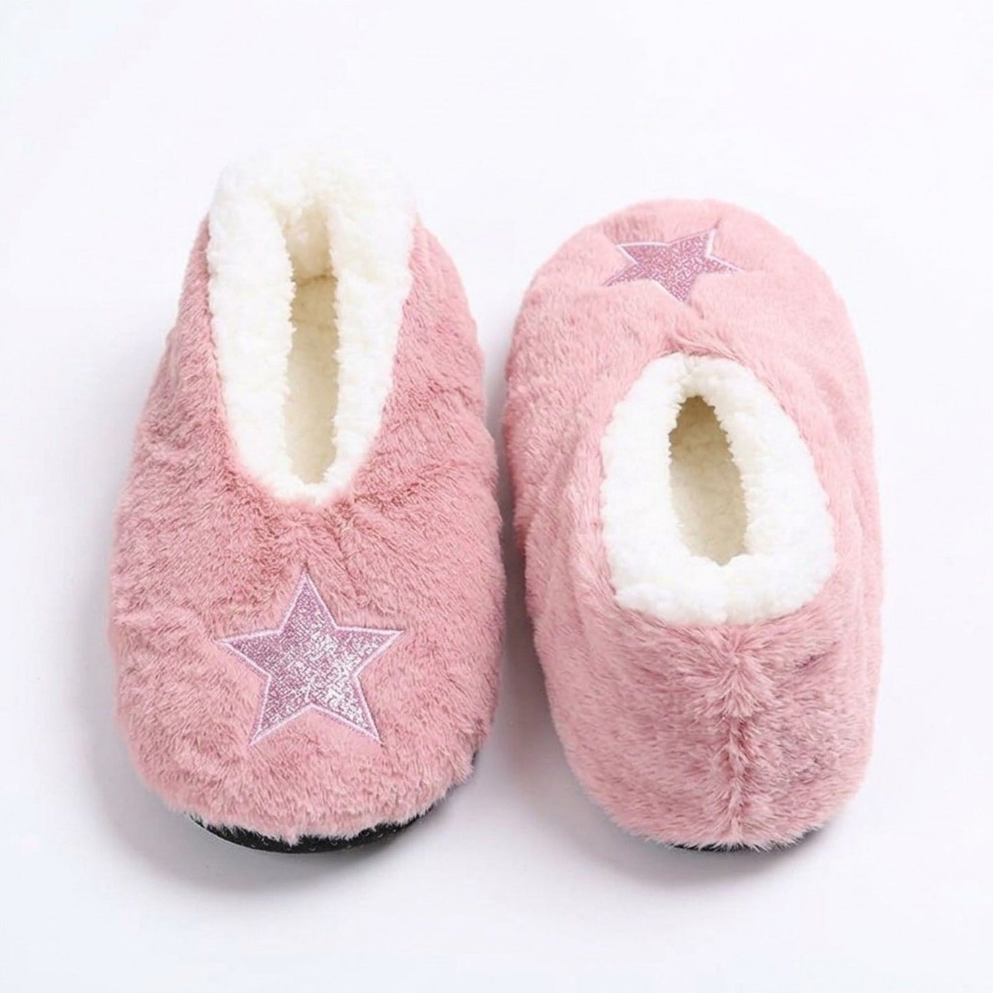 Fuzzy Star Slipper Socks