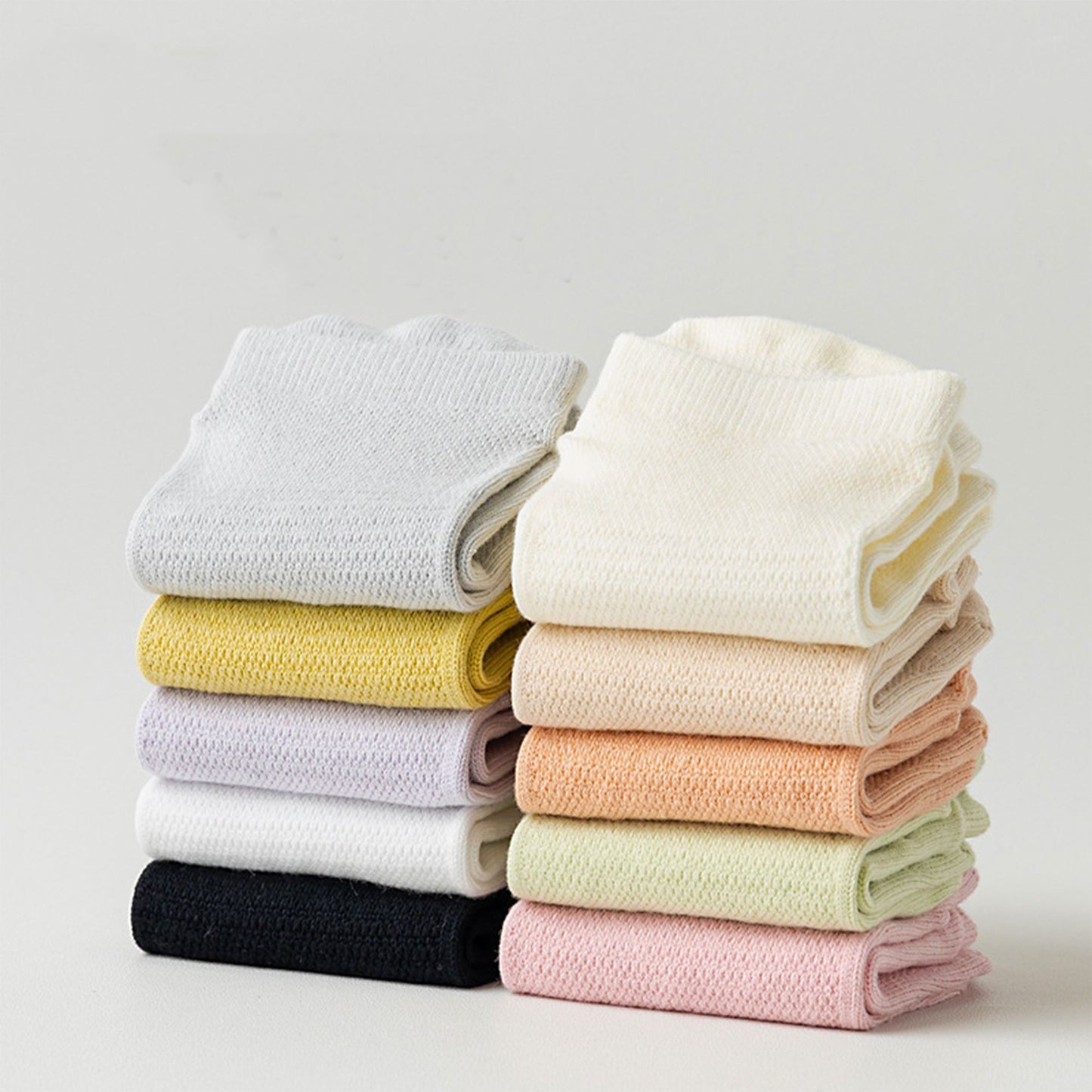 4-Pack Mesh Top Non-Slip Yoga Socks with Full Sole Grips and Breathable Lightweight Fabric