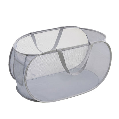 Collapsible Mesh Laundry Basket Large Capacity Pop Up Hamper Foldable Clothes Storage Bin
