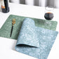 6 Piece Floral PVC Placemat Set Heat Resistant Wipe Clean Table Mats for Dining Table