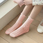 Adorable Ruffled Lace-Up Socks Wicking Cotton for Casual Comfort 3 Pairs