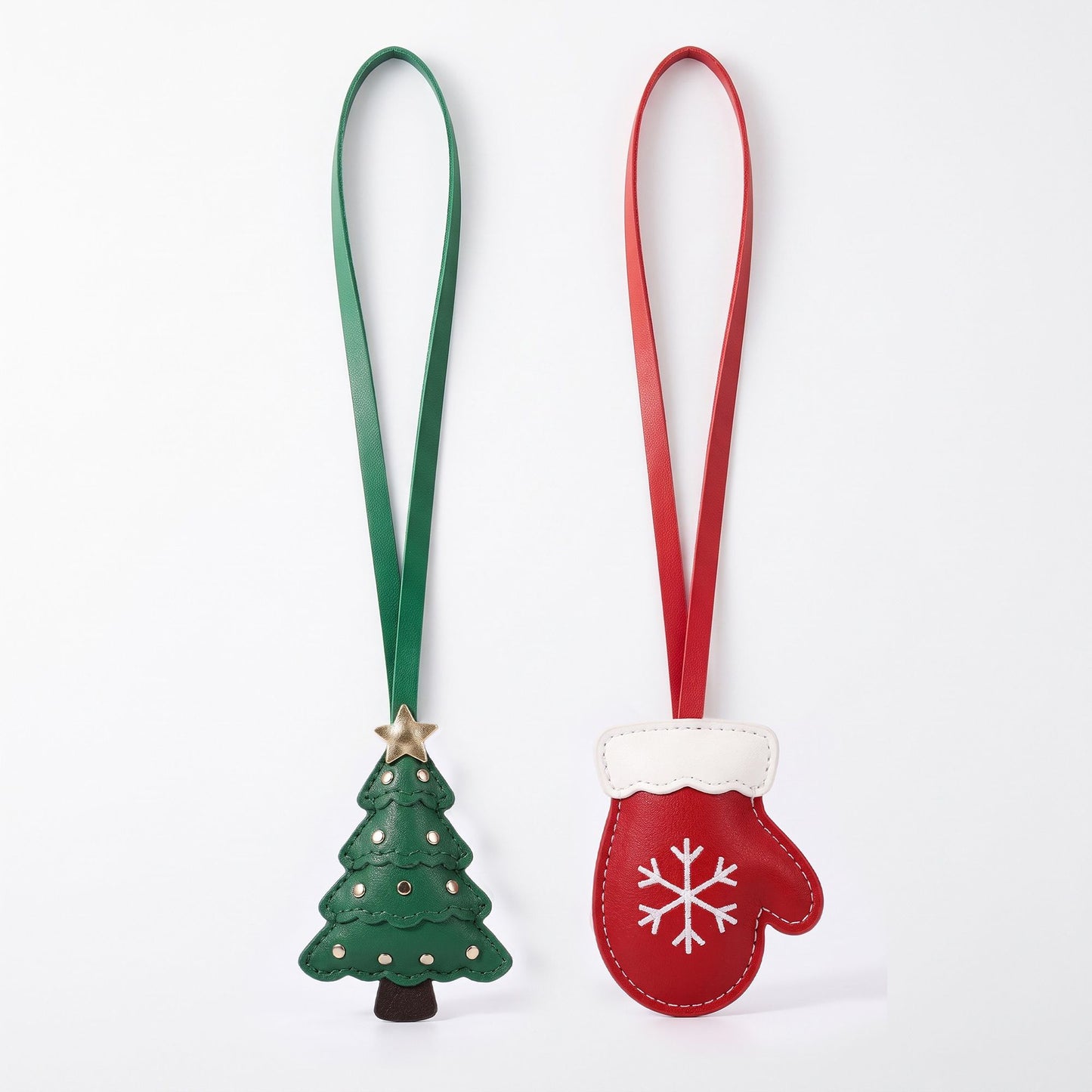2 Piece Christmas Bag Charm Set with Hanging Loops