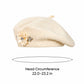 Rhinestone & Flower Embellished Knit Wool Beret