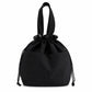 Insulated Drawstring Lunch Bag with Front Pockets Reusable Lunch Tote