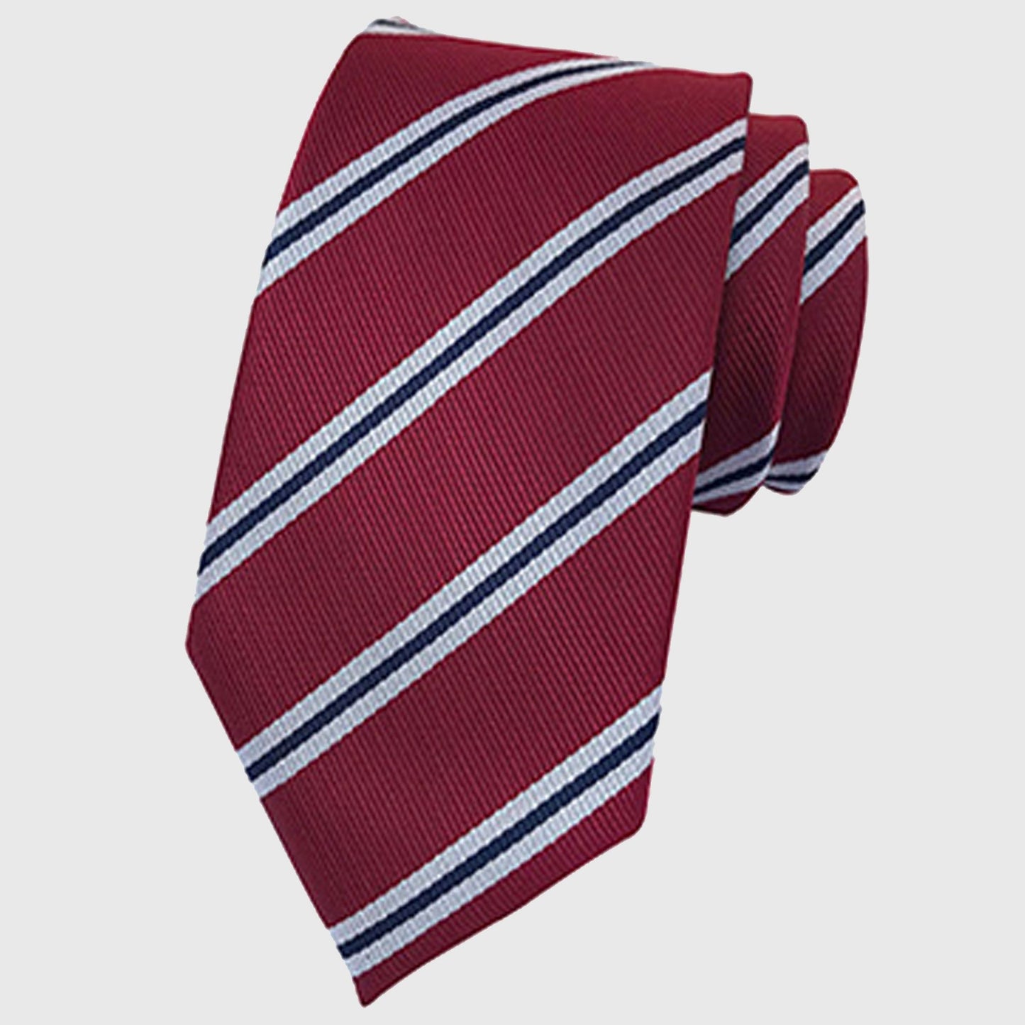 Men's Polyester Filament Tie with Striped Texture - Formal/Casual Necktie for Business, Weddings & Daily Wear