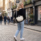 Flap Crossbody Bag with Adjustable Strap and Top Handle