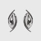 Women's 3D Oval Statement Earrings with 925 Silver Needles