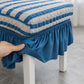 2 Pack Textured Stretch Dining Chair Covers with Ruffled Skirt