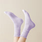 Summer Ribbed Ankle Socks with Bow Embroidery Casual 5Pk
