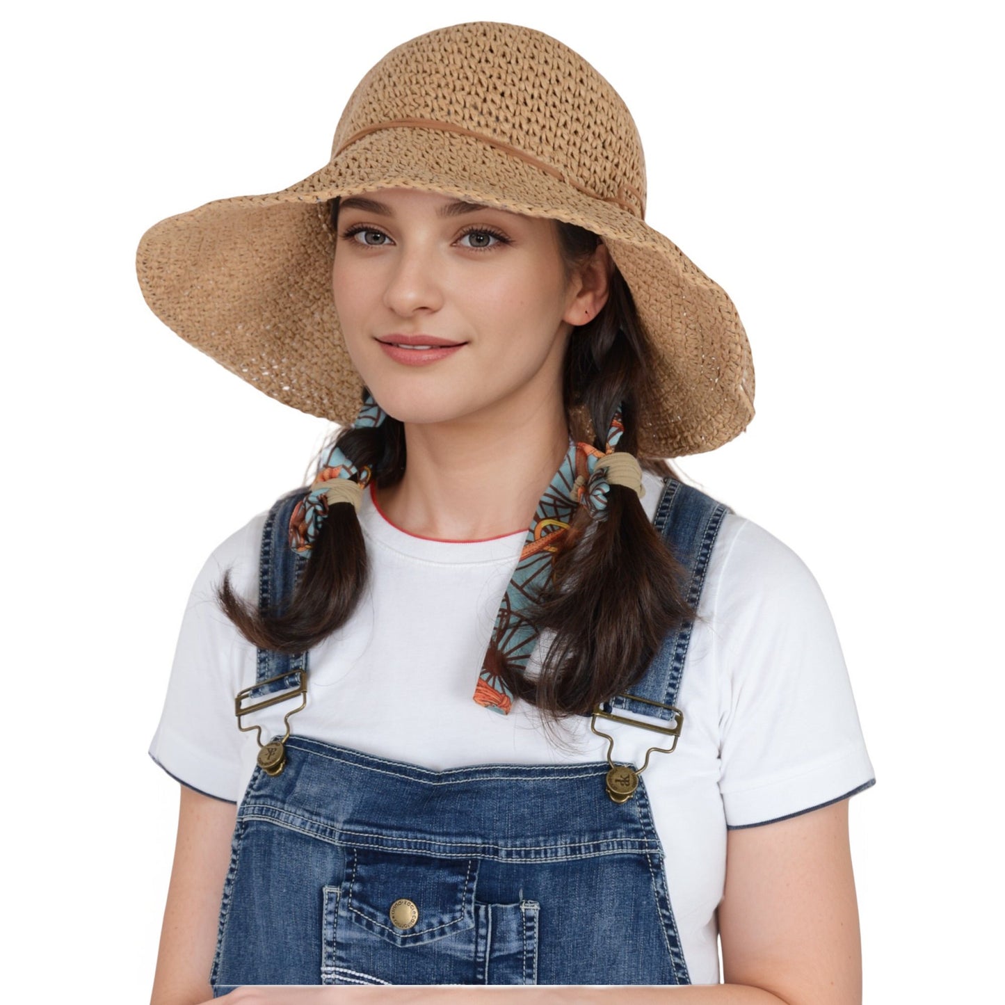 Woven Floppy Sun Hat with Rounded Crown and Decorative Bow Detail for Elegant Summer Shade and Vacation Style
