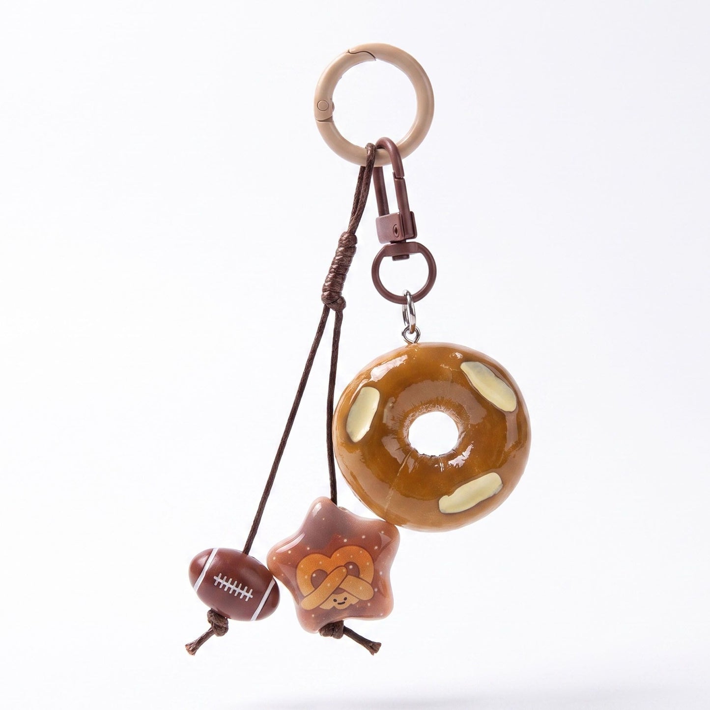 2-Piece Womens Multi-Charm Accessory with Hanging Clip and Character Design