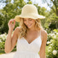 Summer Sun Hat for Women - Lightweight Wide Brim Straw Hat for Beach and Vacation