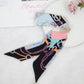 100% Mulberry Silk Versatile Scarf Ribbon Head Hair Handbag Purse Neckerchief Skinny Scarf Belt for Women 3.86 x 1.97 inch