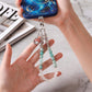 Beaded Phone Wrist Strap with Crescent Moon Charm