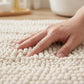 Chenille Bath Mat with Plush Noodle Texture and Non Slip Backing