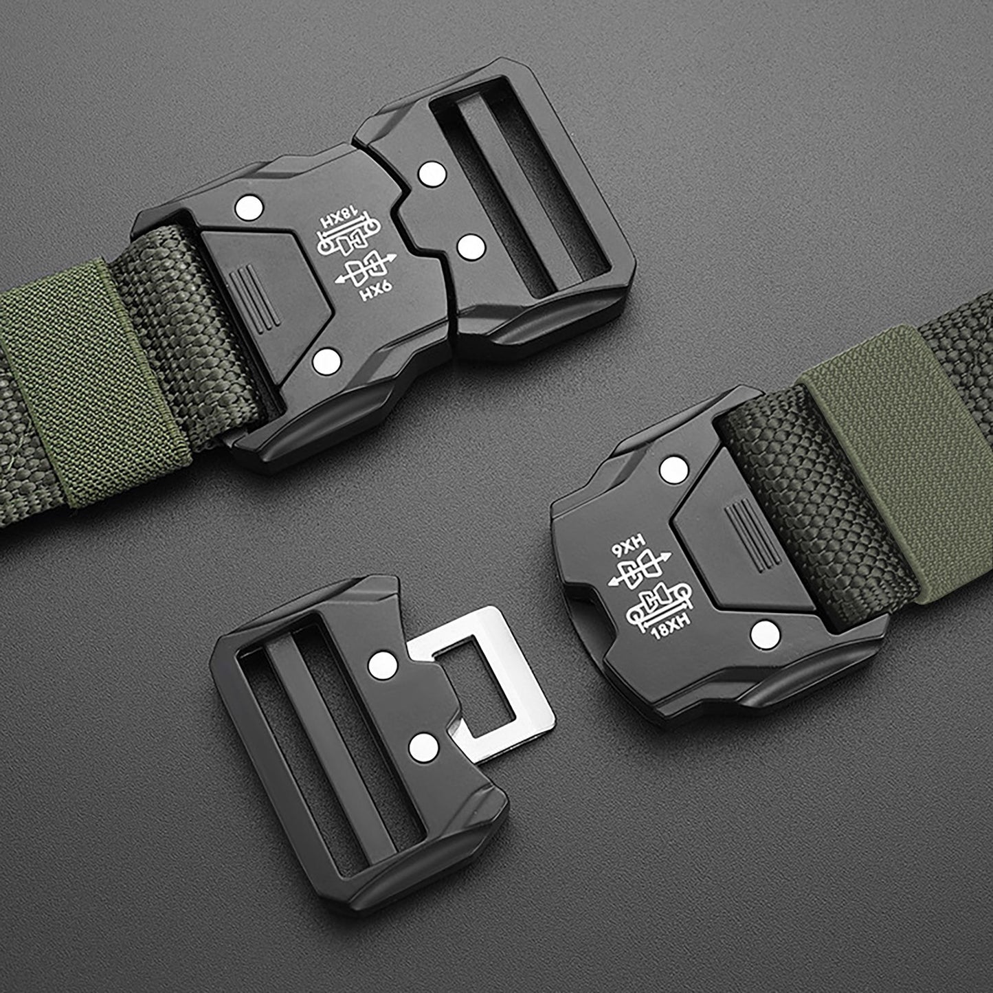Tactical Nylon Belt - Heavy-Duty Quick-Release Buckle Belt for Outdoor, Casual & Everyday Wear