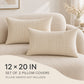 2 Pack Soft Corduroy Throw Pillow Covers 18 x 18 Inch and 12 x 20 Inch