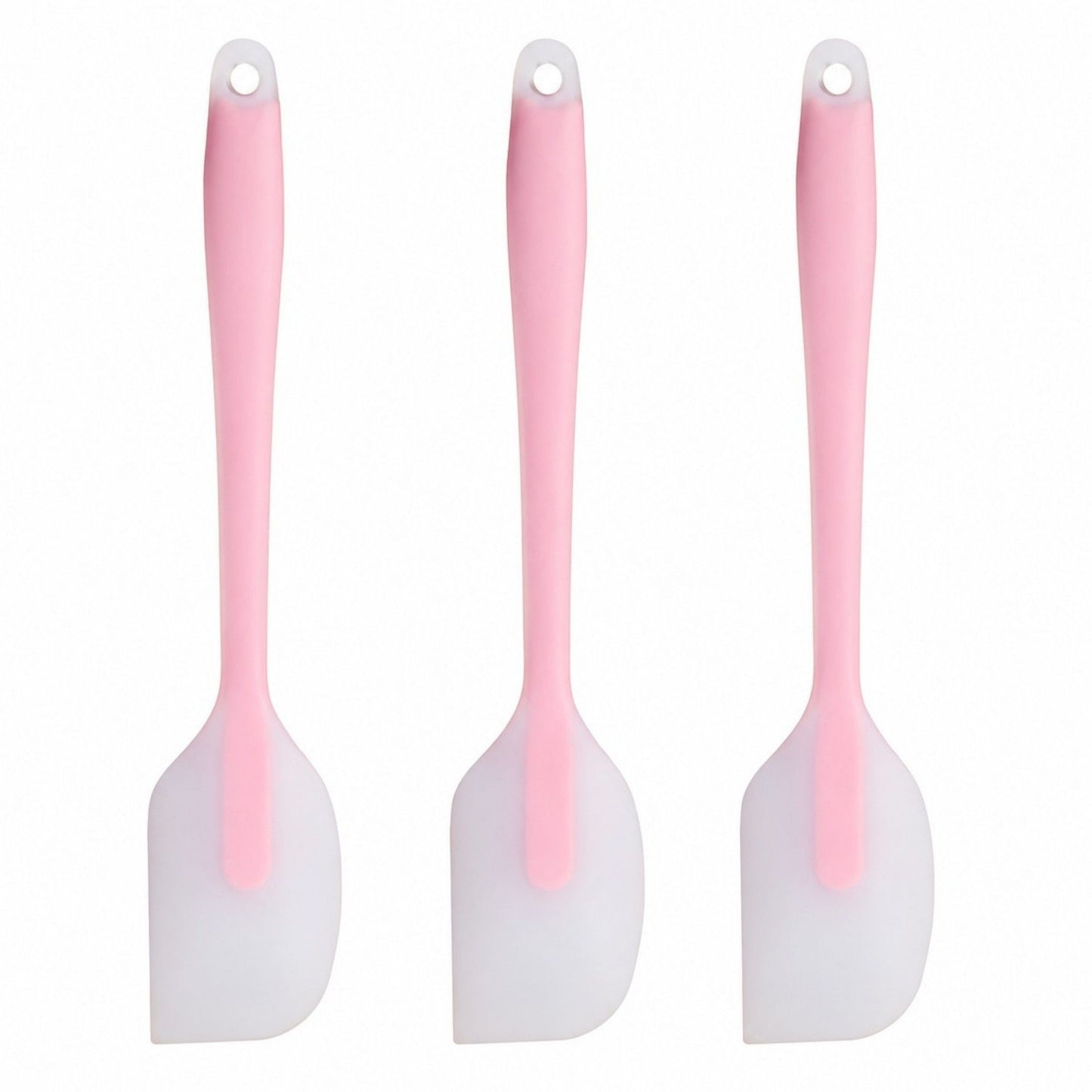 3-Piece Silicone Spatula Set with Handle, Flexible and Durable Kitchen Tools for Cooking and Baking